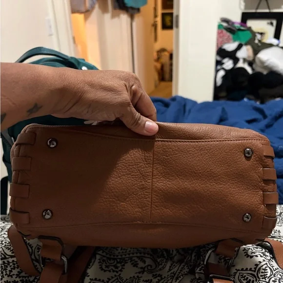 Aimee Kestenberg Brown Leather Backpack - Picture 3 of 4